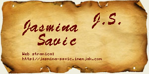 Jasmina Savić vizit kartica